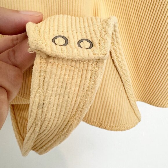 Abercrombie Ribbed Scoop Neck Wide Strap Bodysuit Casual Summer Basic Size XL - Picture 6 of 7